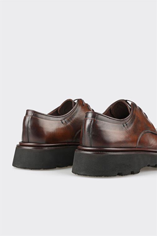Elle Kahverengi Erkek Deri Günlük Ayakkabı ALCINDO - Görsel 5