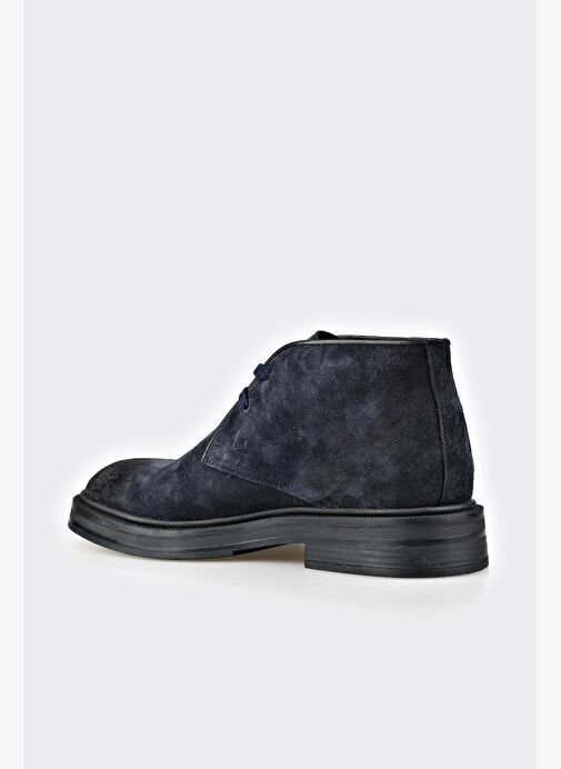 Lacivert Deri Erkek Günlük Bot - Görsel 4