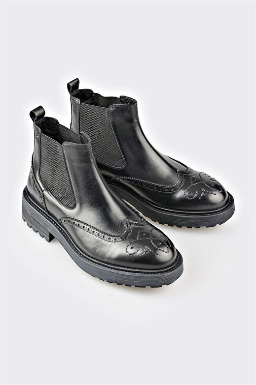 Elle Elle Siyah Deri Erkek Günlük Bot | Boyner Siyah - 3. görsel