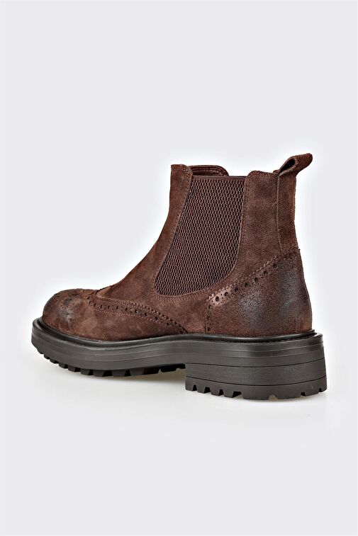 Kahve Deri Erkek Günlük Bot - Görsel 4