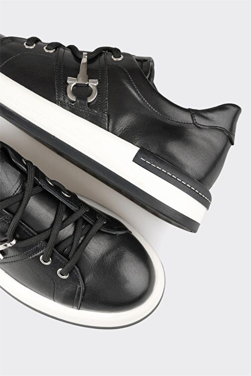 Elle Elle Siyah Deri Kadın Spor Ayakkabı Sneaker | Boyner Siyah - 6. görsel