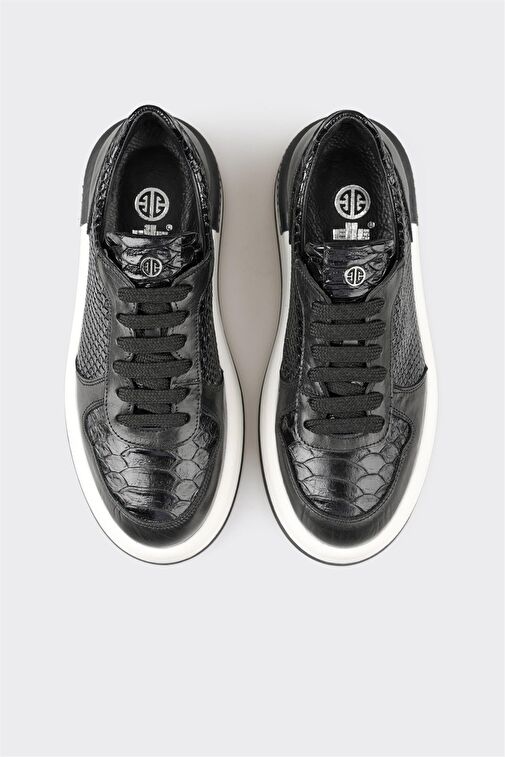 Elle Siyah Kadın Deri Sneaker BOGEV-1 - Görsel 5