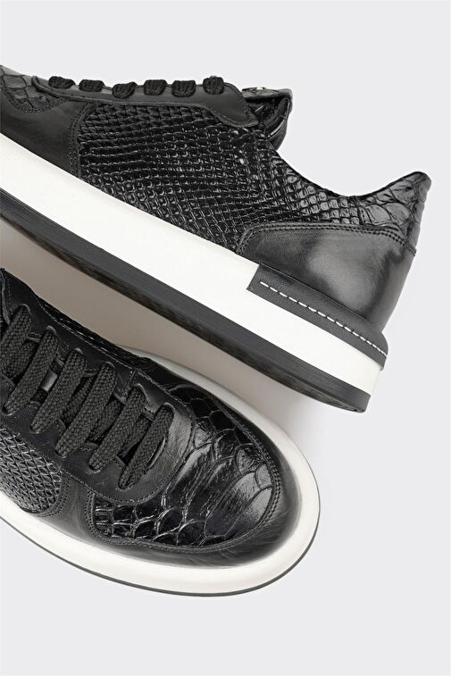 Elle Siyah Kadın Deri Sneaker BOGEV-1 - Görsel 6