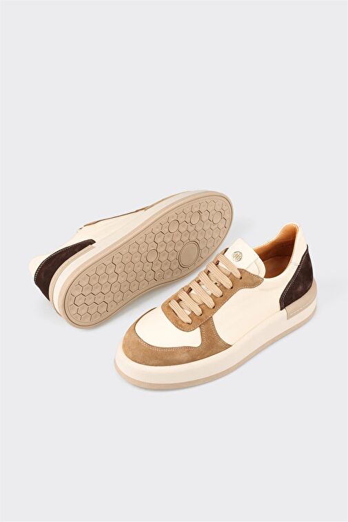 Naturel Deri Kadın Spor Ayakkabı - Görsel 4