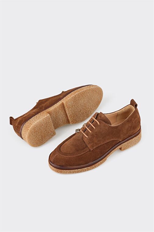 Taba Deri Kadın Günlük Ayakkabı - Görsel 4