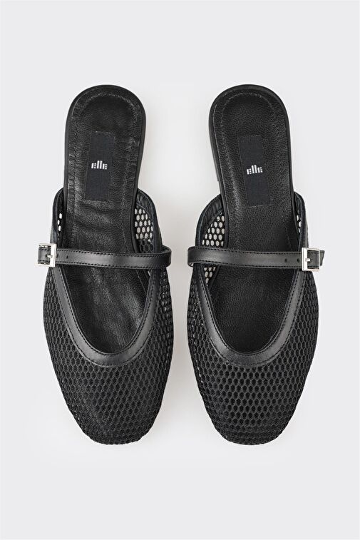 Elle Siyah Kadın Terlik TAILGU - Görsel 5