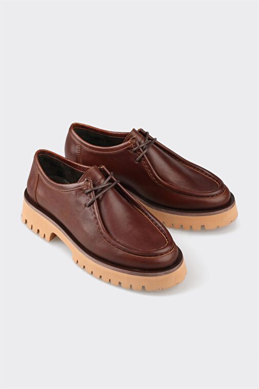 Taba Deri Kadın Günlük Ayakkabı - Görsel 3