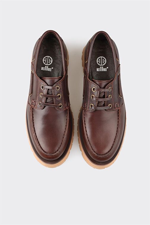 Kahve Deri Kadın Günlük Ayakkabı - Görsel 5