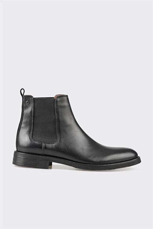 Siyah Deri Erkek Klasik Bot - Görsel 2