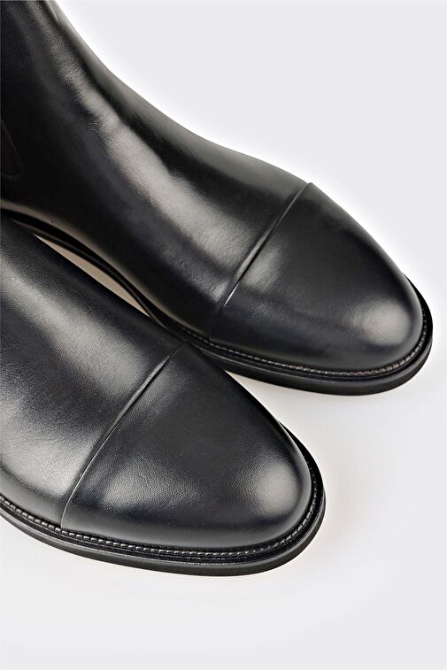 Siyah Deri Erkek Klasik Bot - Görsel 5