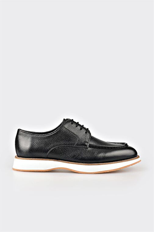 Siyah Deri Erkek Günlük Ayakkabı - Görsel 2