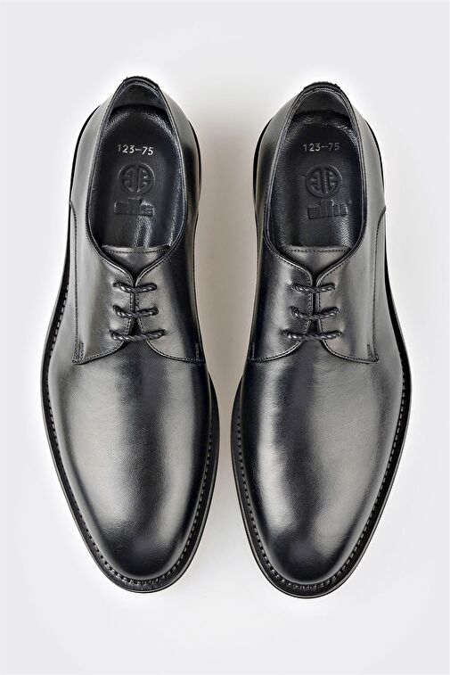 Siyah Deri Erkek Klasik Ayakkabı - Görsel 5