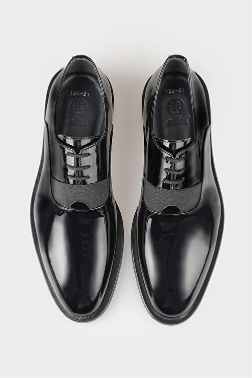 Elle Siyah Erkek Rugan Klasik Ayakkabı GESONARA - Görsel 5