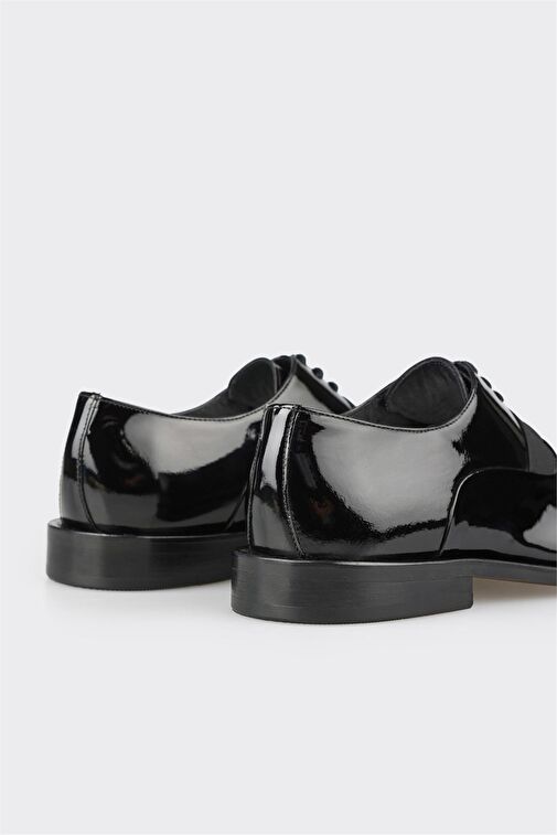 Elle Siyah Erkek Rugan Klasik Ayakkabı GESONARA - Görsel 6