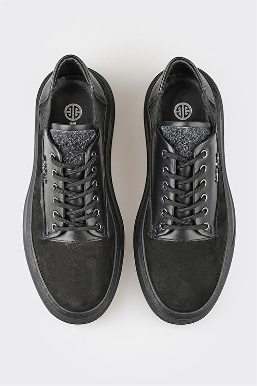 Siyah Deri Erkek Spor Ayakkabı - Görsel 10