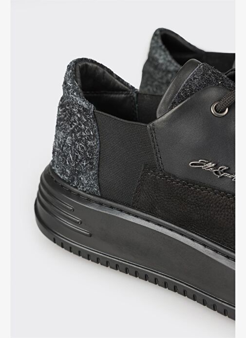 Siyah Deri Erkek Spor Ayakkabı - Görsel 11