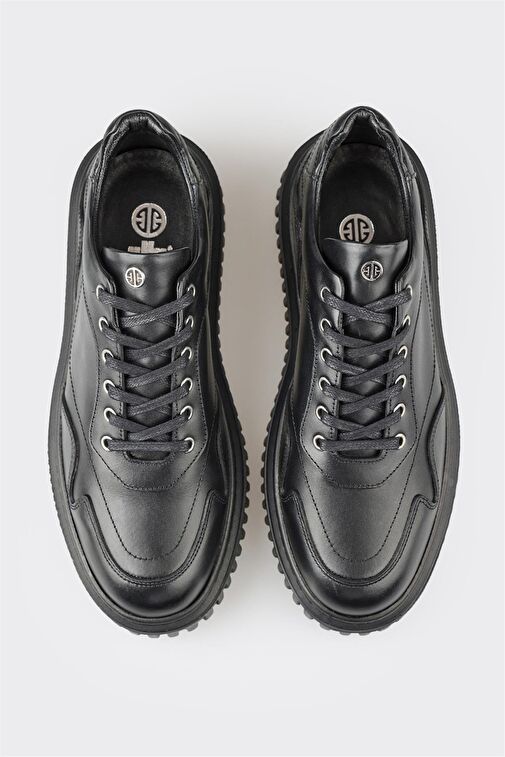 Elle Elle Siyah Deri Erkek Spor Ayakkabı Sneaker | Boyner Siyah - 5. görsel