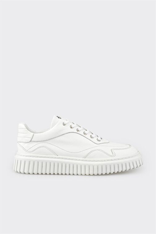 Elle Beyaz Erkek Deri Sneaker EVEG - Görsel 2