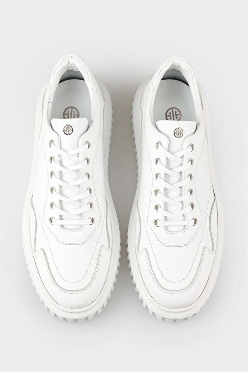 Elle Beyaz Erkek Deri Sneaker EVEG - Görsel 5