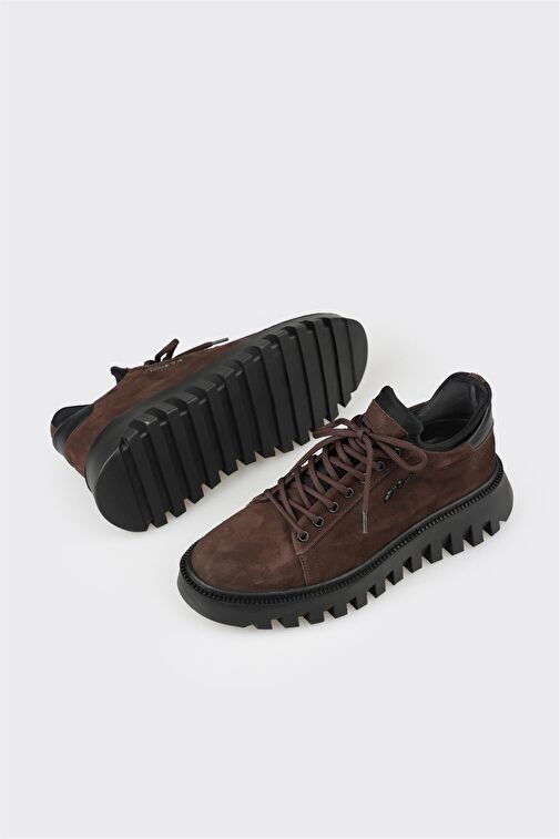 Kahve Deri Erkek Spor Ayakkabı - Görsel 6