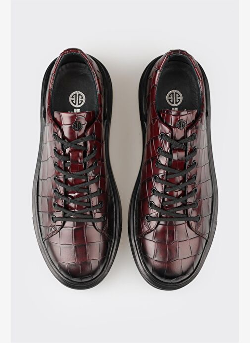 Elle Elle Bordo Deri Erkek Spor Ayakkabı Sneaker | Boyner Bordo - 9. görsel