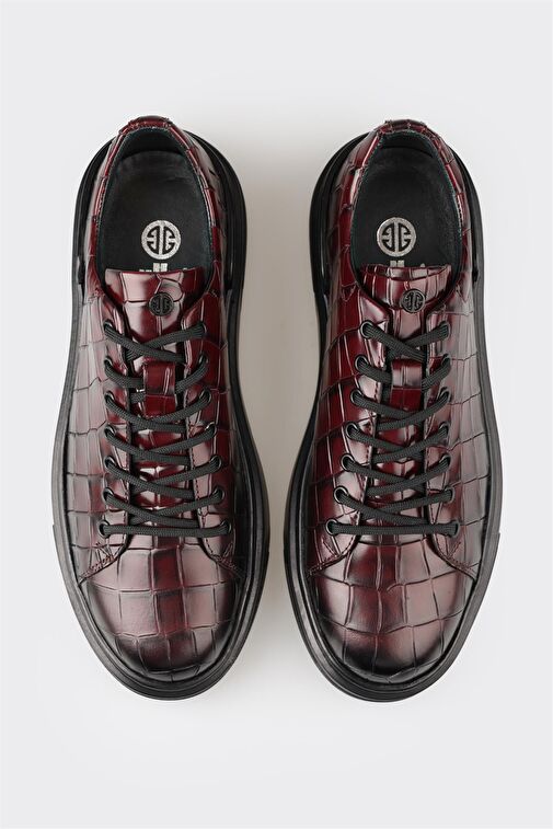 Elle Elle Bordo Deri Erkek Spor Ayakkabı Sneaker | Boyner Bordo - 7. görsel