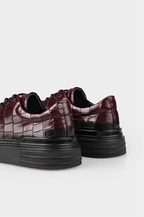 Elle Elle Bordo Deri Erkek Spor Ayakkabı Sneaker | Boyner Bordo - 8. görsel