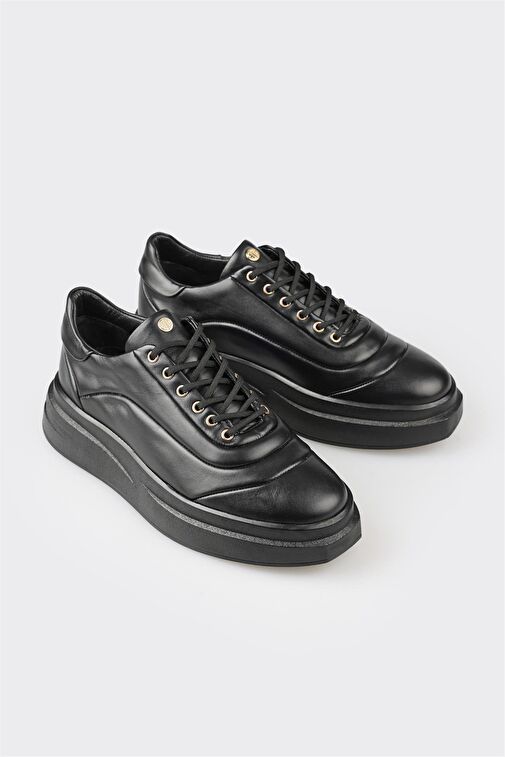 Elle Siyah Erkek Deri Sneaker UKOW - Görsel 2