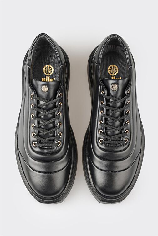 Elle Siyah Erkek Deri Sneaker UKOW - Görsel 4