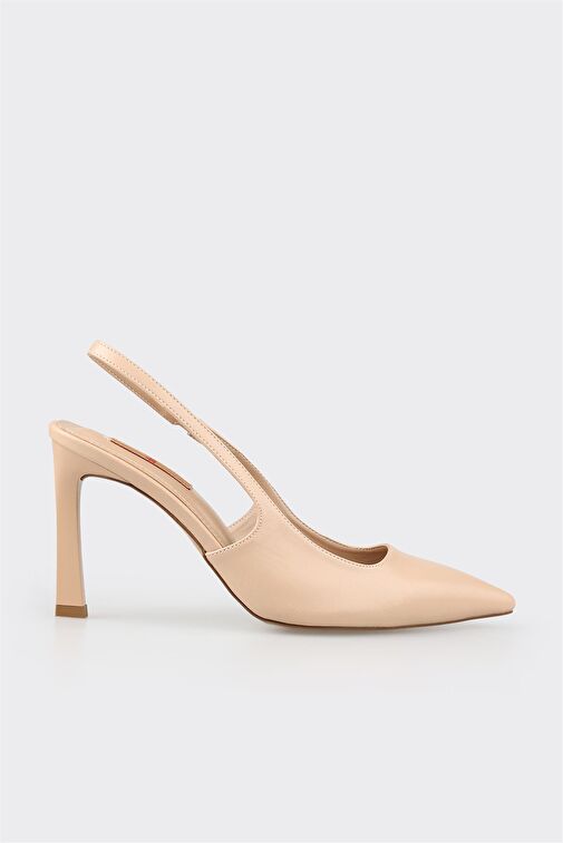 Bej Kadın Topuklu Ayakkabı - Görsel 2
