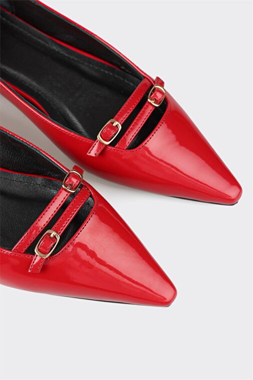 Kırmızı Kadın Günlük Ayakkabı - Görsel 6