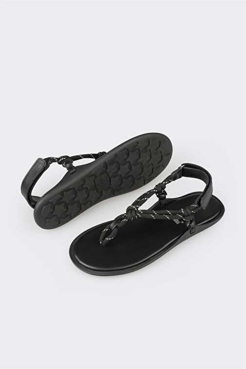 Siyah Kadın Sandalet - Görsel 4
