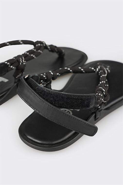 Siyah Kadın Sandalet - Görsel 6