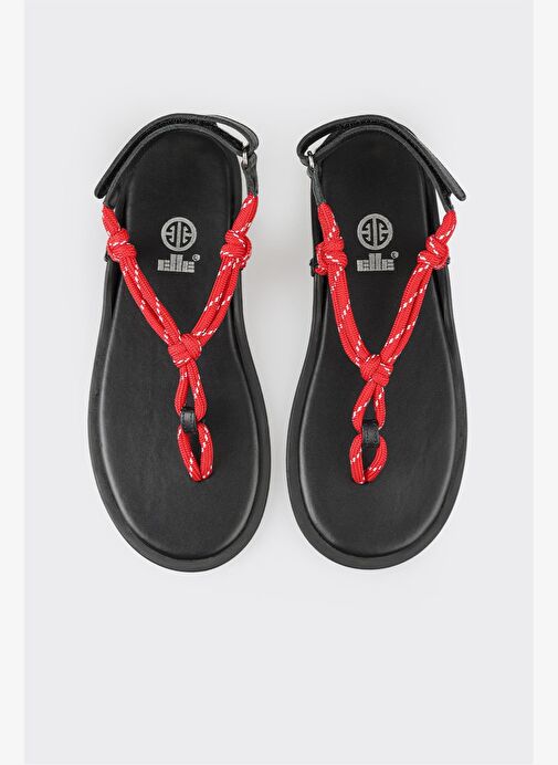 Elle Siyah Kadın Deri Sandalet KAIMSA - Görsel 9