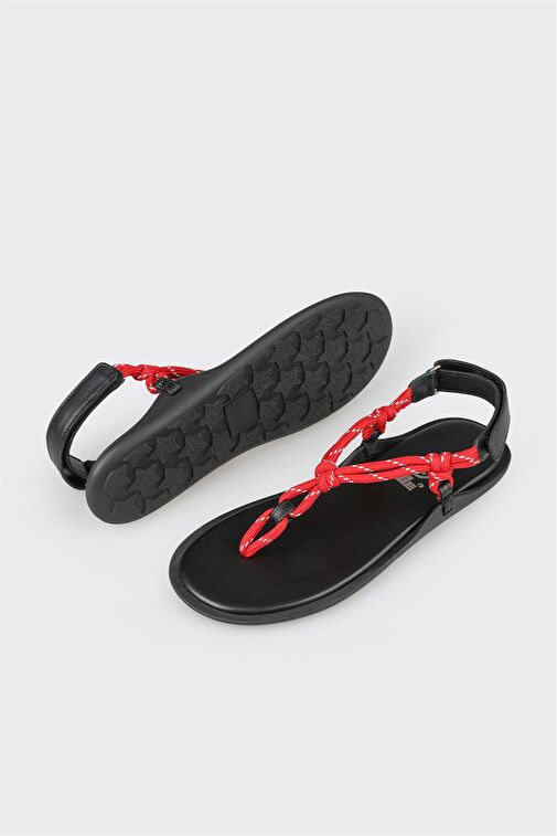 Elle Siyah Kadın Deri Sandalet KAIMSA - Görsel 6