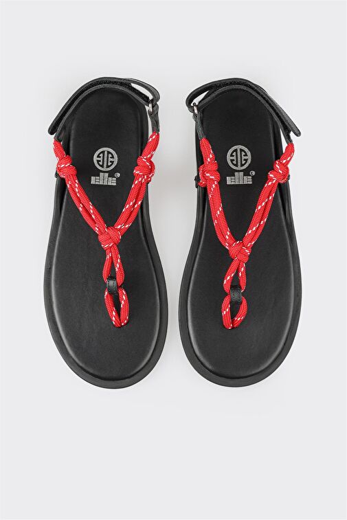 Elle Siyah Kadın Deri Sandalet KAIMSA - Görsel 8