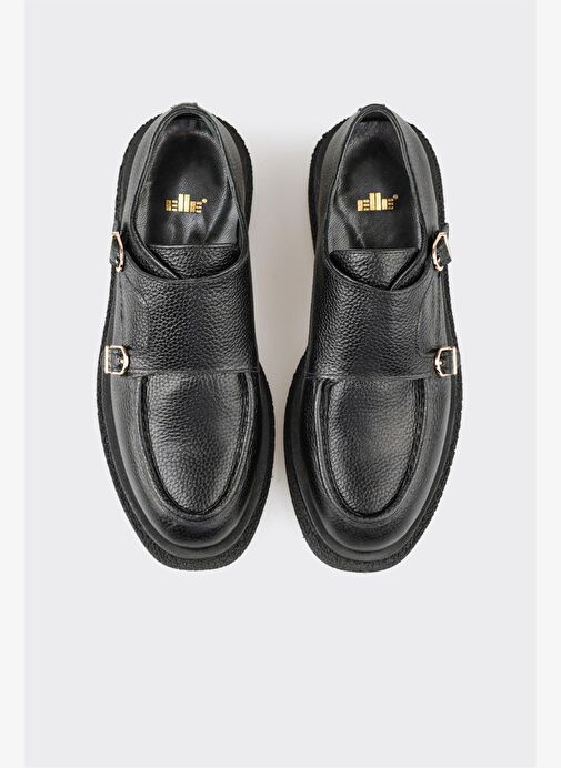 Siyah Deri Kadın Günlük Ayakkabı - Görsel 9