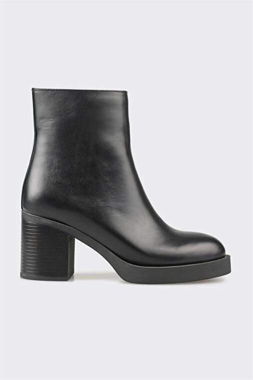 Siyah Deri Kadın Günlük Bot - Görsel 2