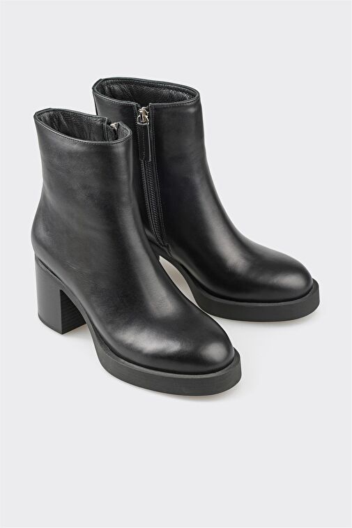 Siyah Deri Kadın Günlük Bot - Görsel 3
