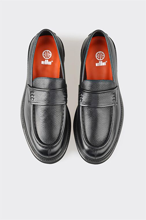 Siyah Deri Erkek Günlük Ayakkabı - Görsel 4