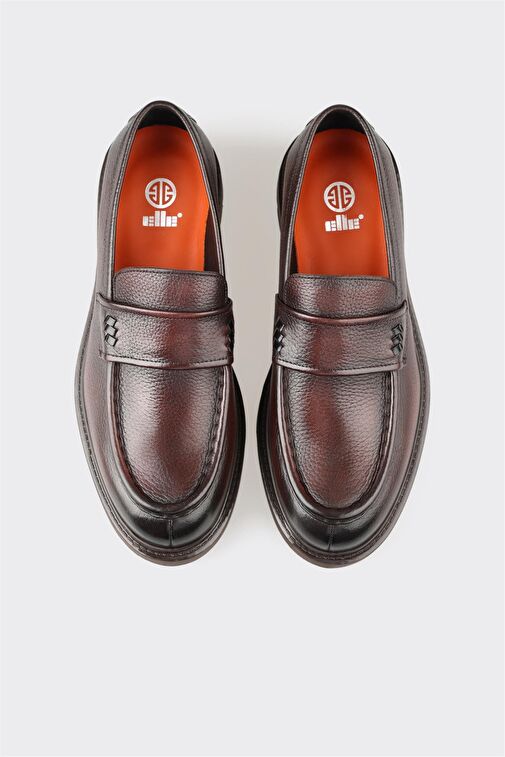 Elle Kahverengi Erkek Deri Loafer YIFAB - Görsel 4