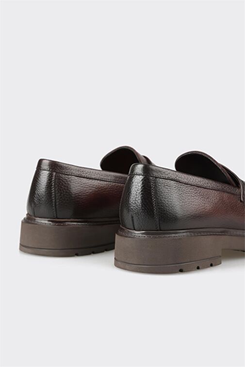 Elle Kahverengi Erkek Deri Loafer YIFAB - Görsel 6