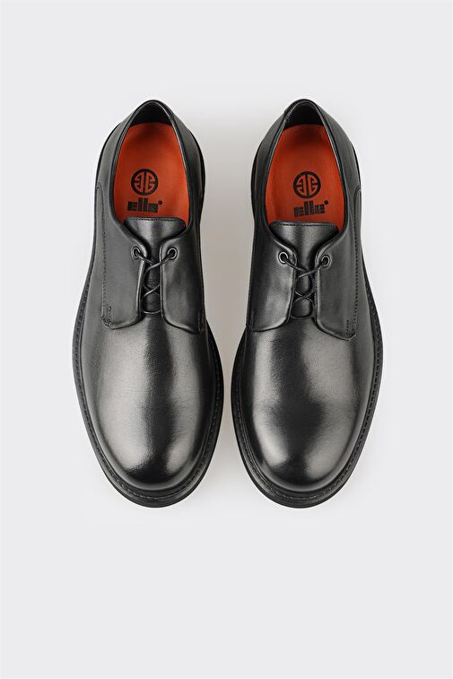 Elle Siyah Erkek Deri Günlük Ayakkabı PESNAJ - Görsel 4