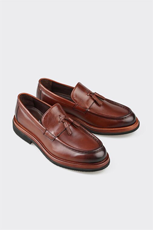 Kahve Deri Erkek Klasik Ayakkabı - Görsel 3