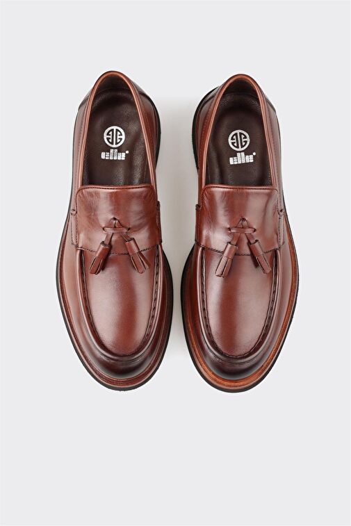 Kahve Deri Erkek Klasik Ayakkabı - Görsel 5