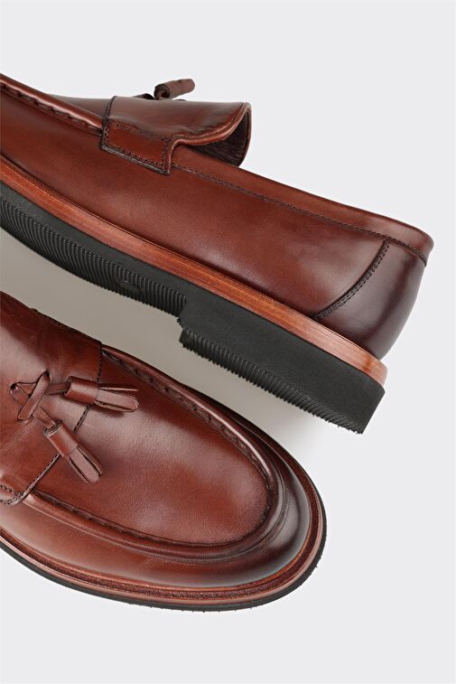 Kahve Deri Erkek Klasik Ayakkabı - Görsel 6