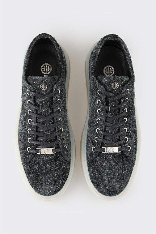 Siyah Deri Erkek Spor Ayakkabı - Görsel 5