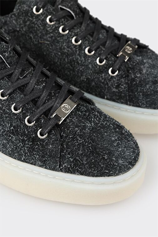 Siyah Deri Erkek Spor Ayakkabı - Görsel 6