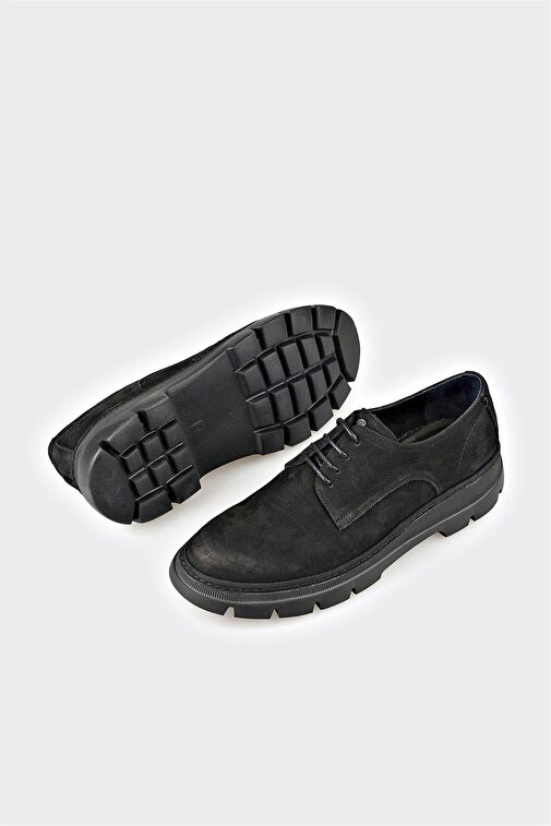 Siyah Deri Erkek Günlük Ayakkabı - Görsel 4