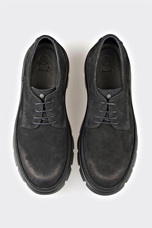 Siyah Deri Erkek Günlük Ayakkabı - Görsel 5